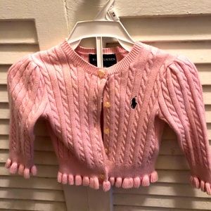 Toddler pink Ralph Lauren button sweater